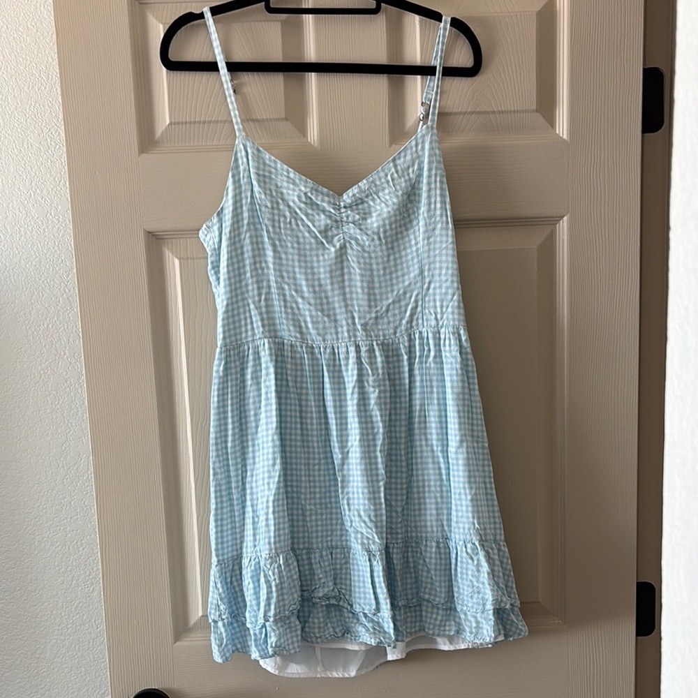 Hollister Gingham Mini Tank Dress Womens size Large